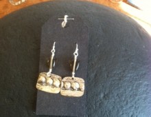 Dody’s tray and smokey bead earrings #431