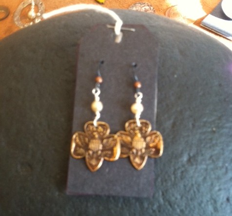 Girl Scout pin earrings #434
