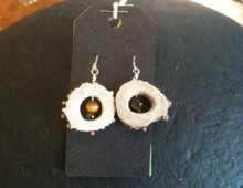 Antler and tiger’s eye earrings #303