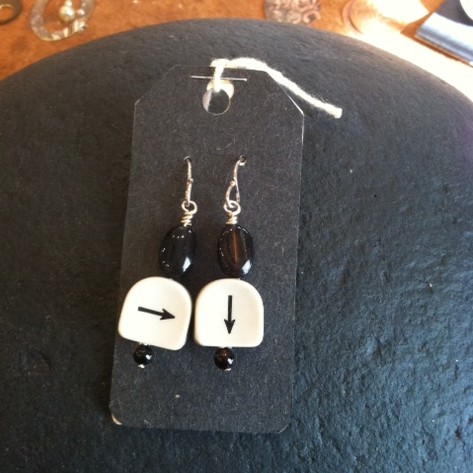 arrow typewriter key earrings #132