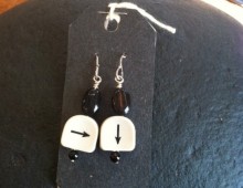 Typewriter key earrings #132