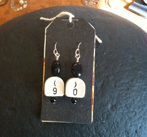 parenthesis typewriter key earrings #122g