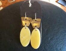 Surfboard “skag” and goblet rim earrings #156