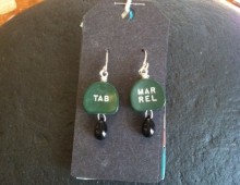 Typewriter key earrings #282