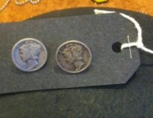 Mercury Head Dime Cuff Links #272