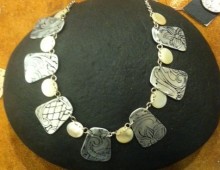 Aluminum and Mother-of-Pearl Necklace #108