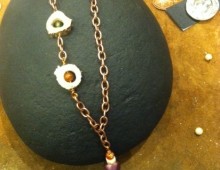 Long Antler and Copper Necklace #305