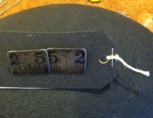 Steel Ruler Cuff Links #264